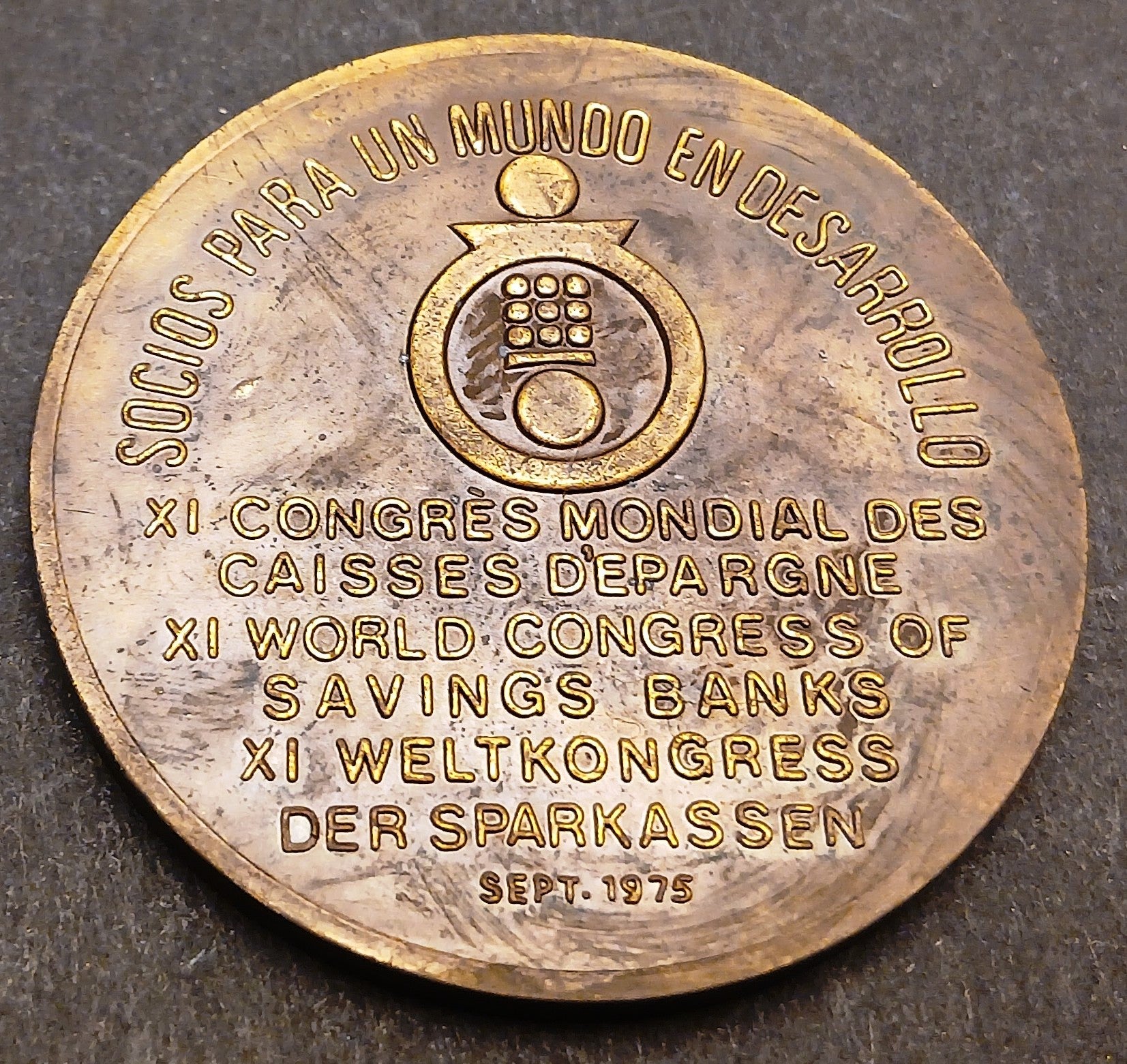CB- Medaglia XI Congreso Mondial Cajas Ahorros Bogota 50 anni 1925/1975- GTTS247