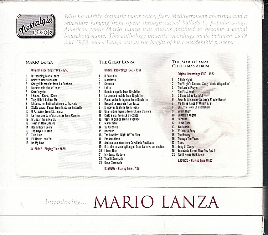 MCD- CDMARIO LANZA BOX 3 CD NOSTALGIA NAXOS - ZCD6