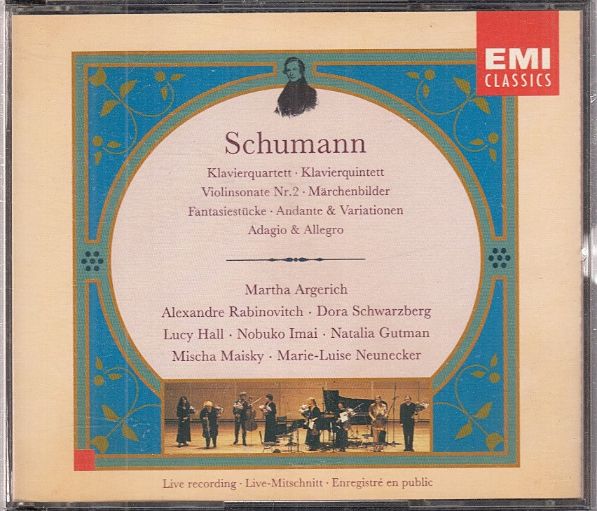 MCD- CD SCHUMANN CHAMBER MUSIC MARTHA ARGERICH EMI 2 CD - ZCD12