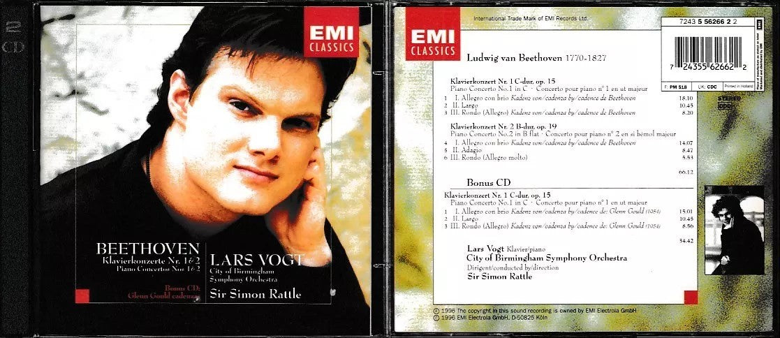 MCD- CD BEETHOVEN PIANO CONCERTOS VOGT RATTLE CITY OF BIRMINGHAM EMI 2CD - ZCD14