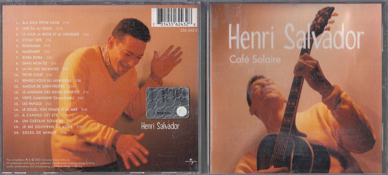 MCD- CD HENRI SALVADOR - CAFE' SOLAIRE --- UNIVERSAL - 2001 -- ZCD9