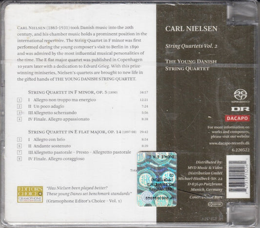 MCD- CD NIELSEN STRING QUARTETS VOL. 2  THE YOUNG DANISH STRING QUARTET DACAPO - ZCD1