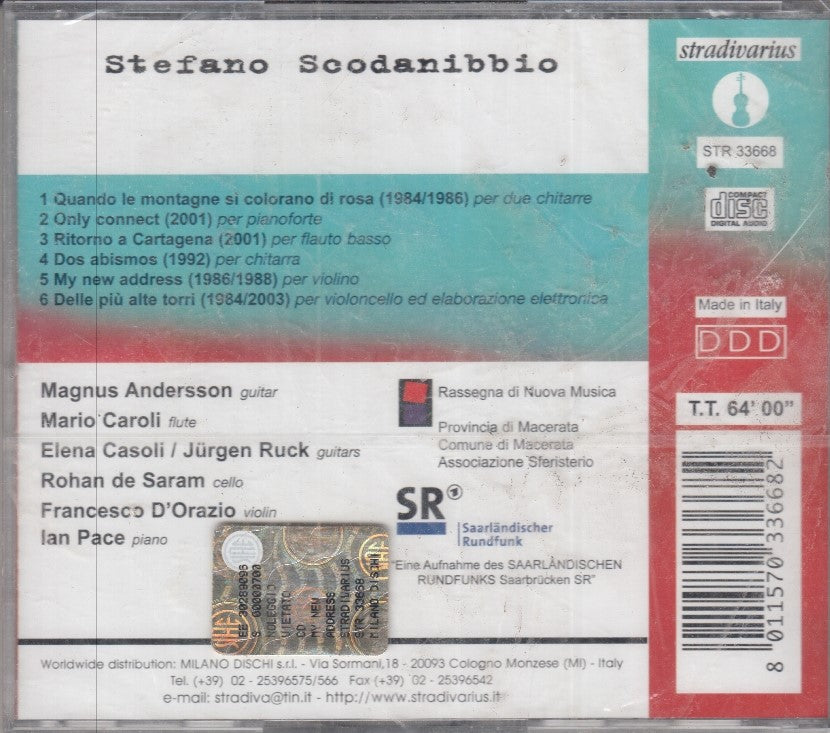 MCD- CD STEFANO SCODANIBBIO MY NEW ADDRESS STRADIVARIUS - ZCD5