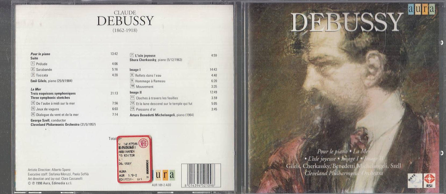 MCD- CD DEBUSSY- LA MER- GILELS BENEDETTI MICHELANGELI CHERKASSKY--- 1998-- ZCD1