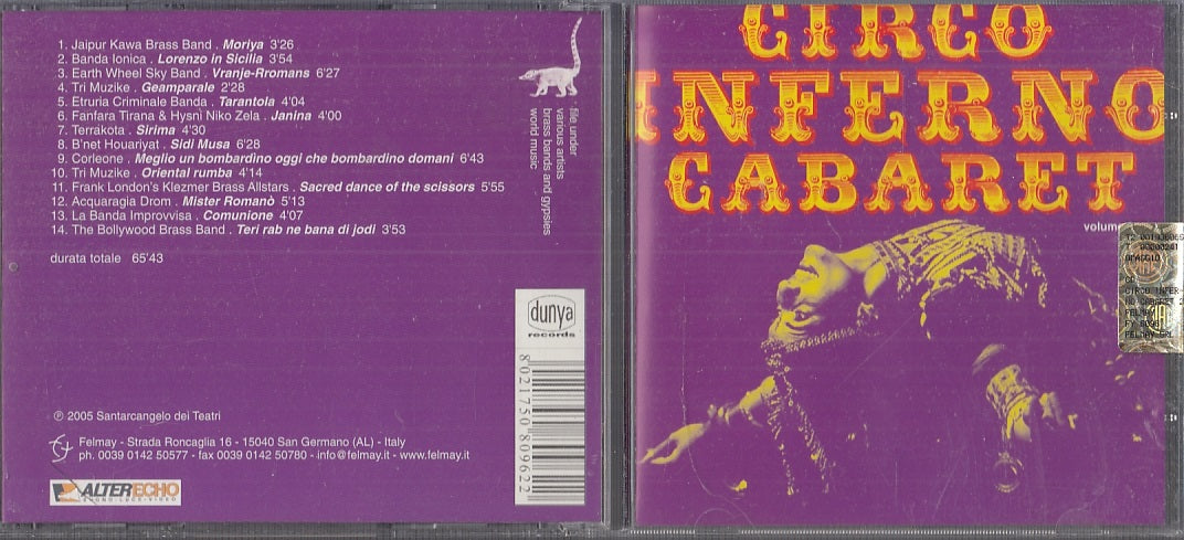 MCD- CD CIRCO INFERNO CABARET VOLUME 2 ---- DUNYA RECORDS - 2002 -- ZCD6