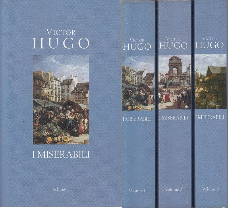 LN- I MISERABILI 3 VOLUMI COFANETTO - VICTOR HUGO - MONDOLIBRI --- 1988 -- ZFS17