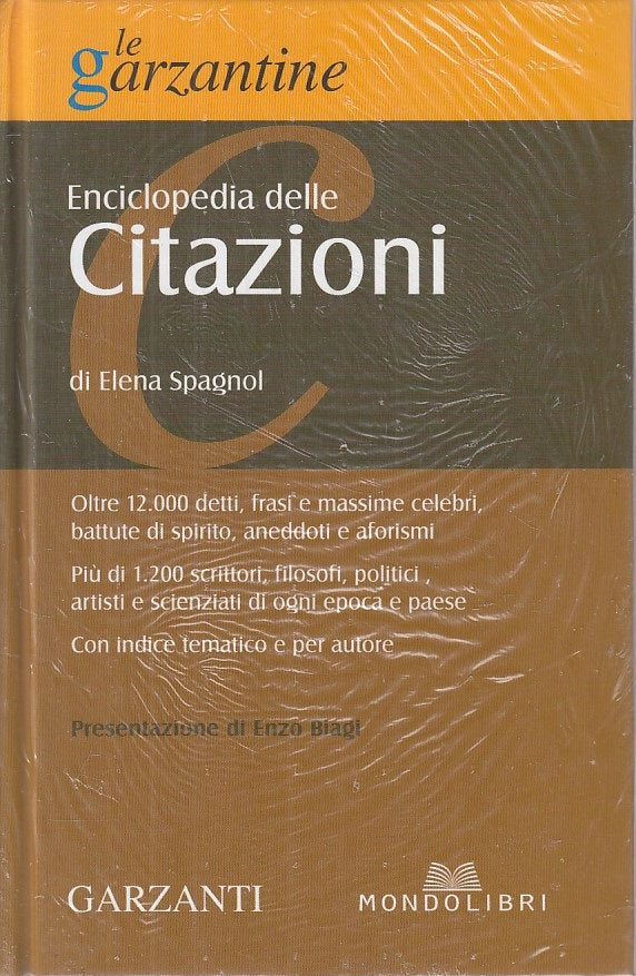 LZ- ENCICLOPEDIA DELLE CITAZIONI - SPAGNOL - GARZANTI --- 2005 - C - ZFS43