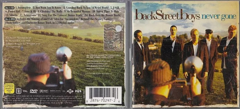 MCD- CD BACK STREET BOYS - NEVER GONE SONY 2005 CD+DVD VIDEO- ZCD14