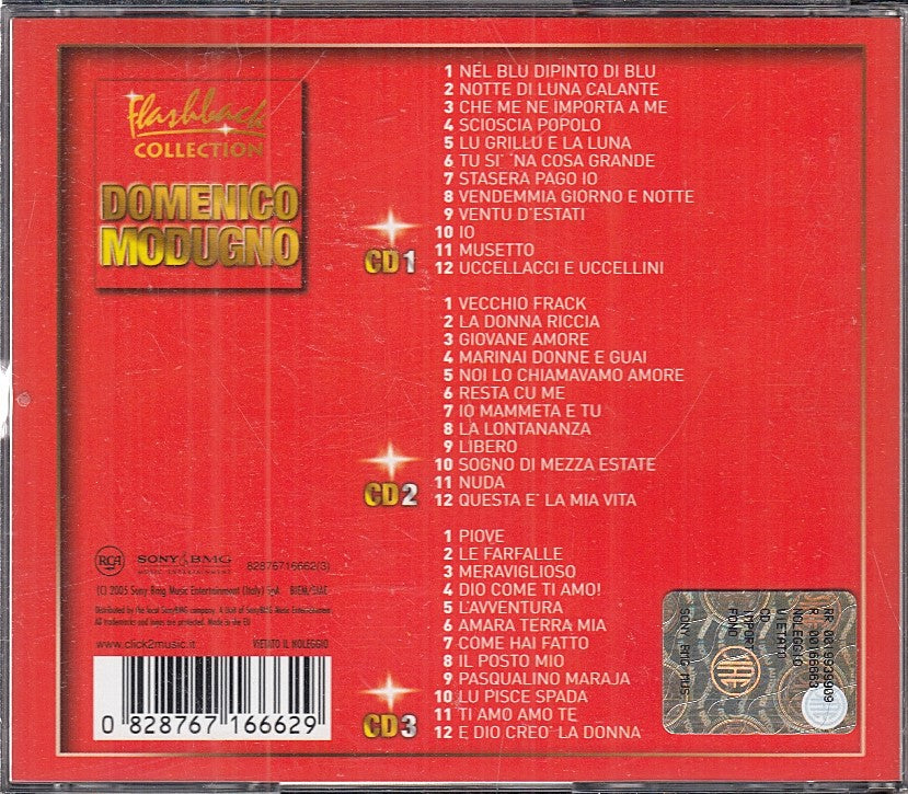 MCD- CD DOMENICO MODUGNO FLASHBACK COLLECTION SONY 3 CD - ZCD12