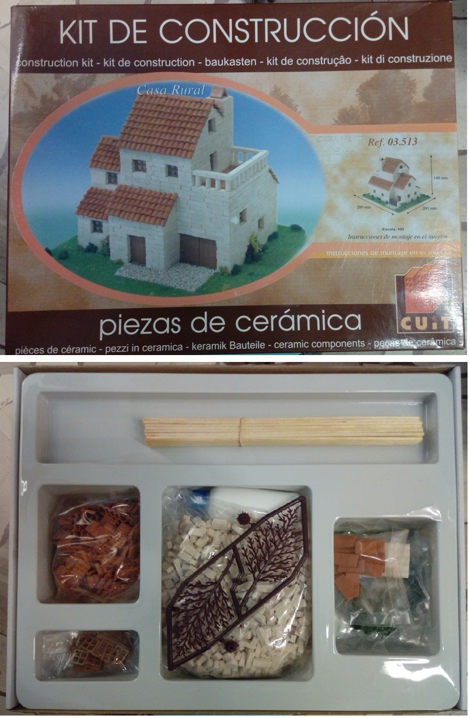 GG- KIT DE COSTRUCCION CASA RURAL KIT DI COSTRUZIONE CUIT PEZZI CERAMICA - PLX