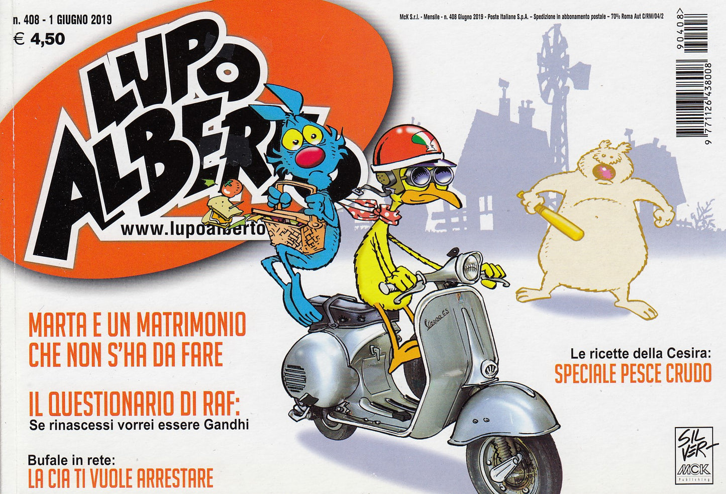 Lupo Alberto - Silver - McK- Originale- Fascia 400/453- scegli il numero- V25