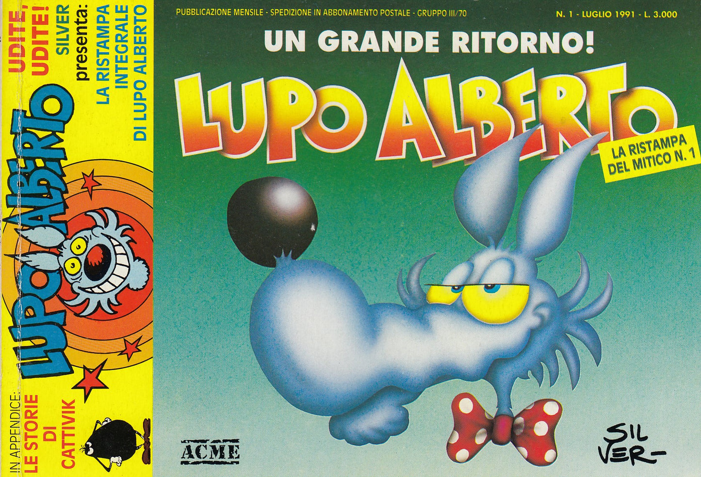 Lupo Alberto- Silver- ACME/Macchia Nera- Ristampa- Fascia 1/49- scegli inumero- V25