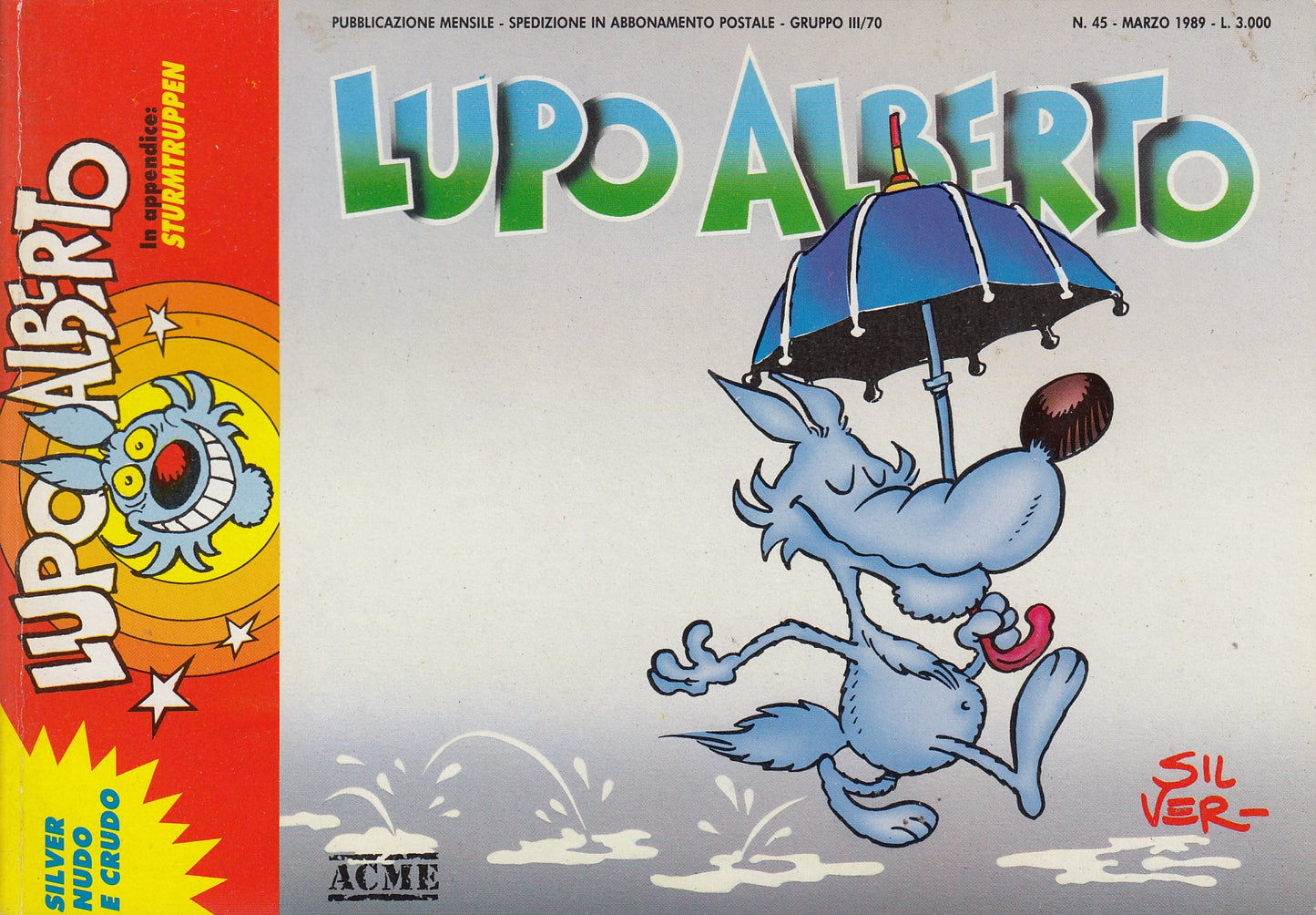 Lupo Alberto - Silver - ACME- Originale - Fascia 43/75 - scegli il numero- V25