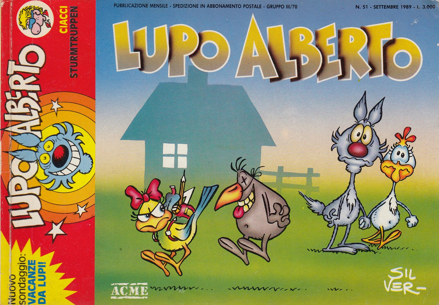 Lupo Alberto - Silver - ACME- Originale - Fascia 43/75 - scegli il numero- V25