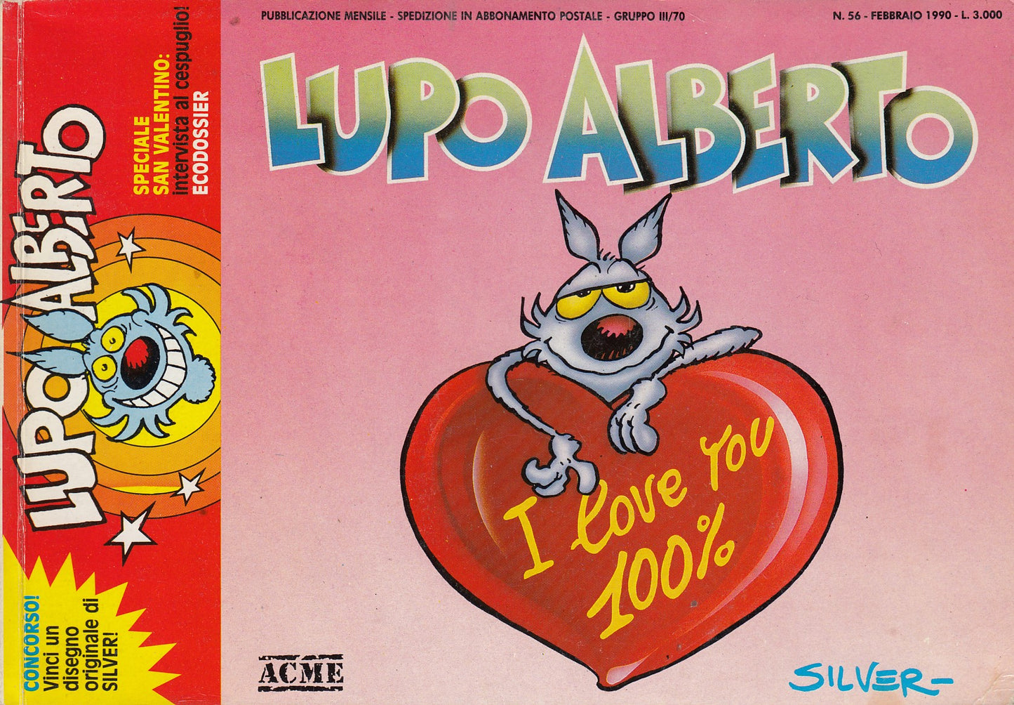 Lupo Alberto - Silver - ACME- Originale - Fascia 43/75 - scegli il numero- V25