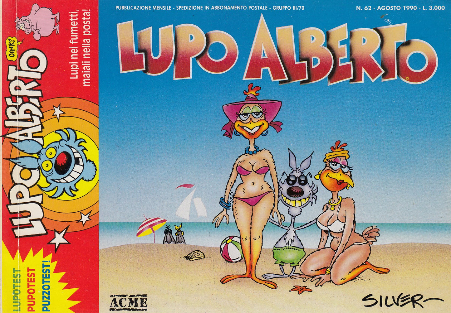 Lupo Alberto - Silver - ACME- Originale - Fascia 43/75 - scegli il numero- V25