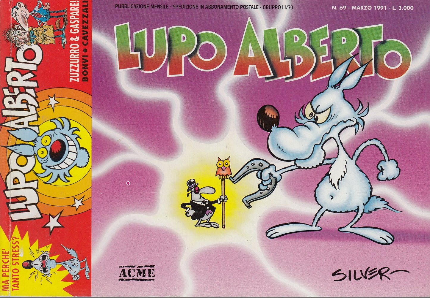 Lupo Alberto - Silver - ACME- Originale - Fascia 43/75 - scegli il numero- V25