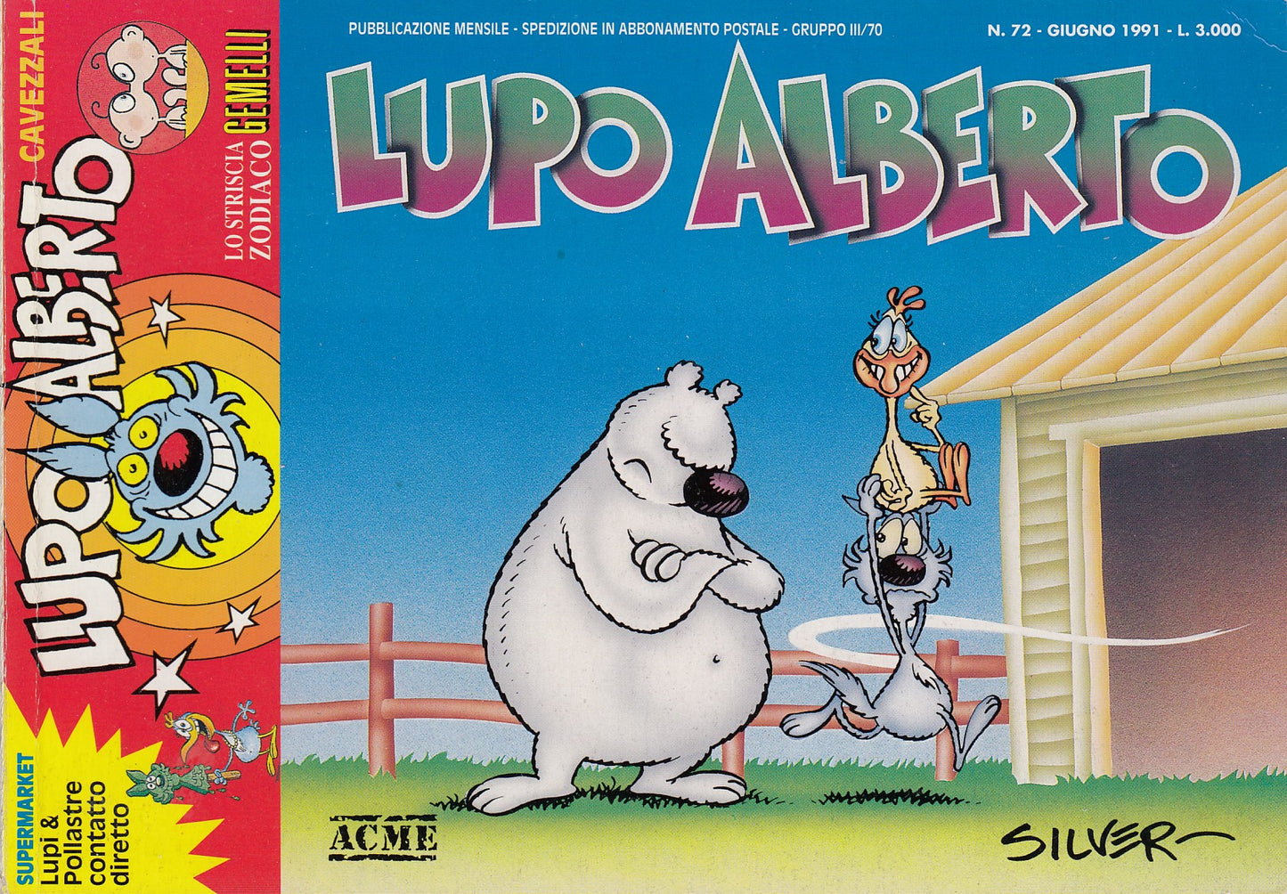 Lupo Alberto - Silver - ACME- Originale - Fascia 43/75 - scegli il numero- V25