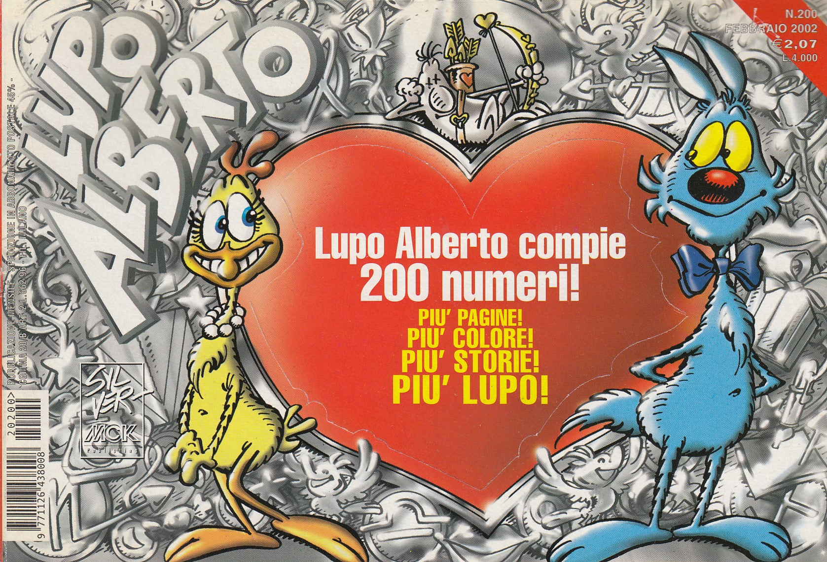 Lupo Alberto - Silver - McK- Originale- Fascia 200/249- scegli il numero- V25