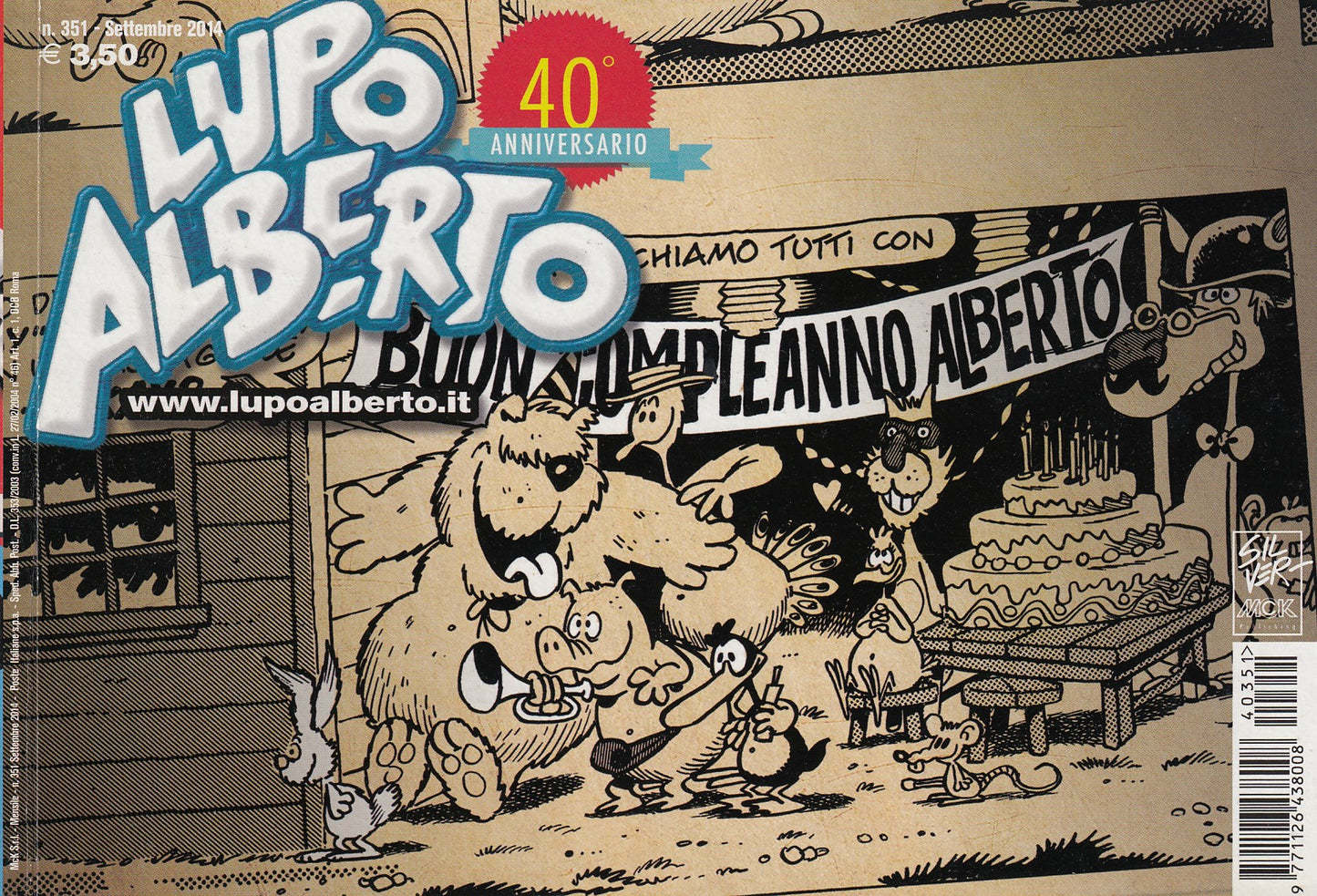 Lupo Alberto - Silver - McK- Originale- Fascia 350/399- scegli il numero- V25