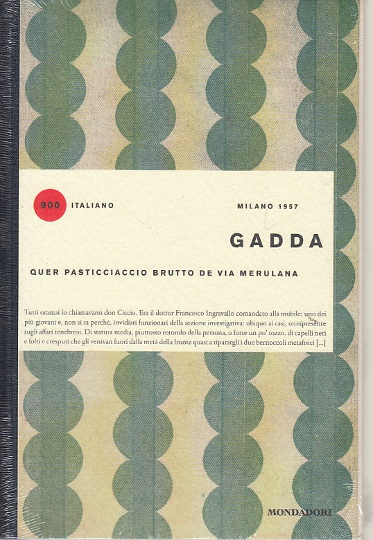 LN- QUER PASTICCIACCIO BRUTTO DE VIA MERULANA -- MONDADORI --- 2015 - B - YDS535