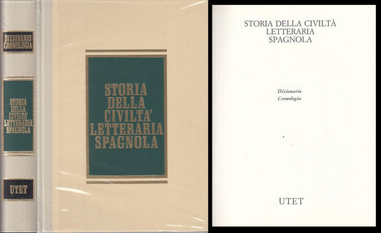 LS- STORIA CIVILTA' LETTERARIA SPAGNOLA DIZIONARIO-- UTET --- 1991 - CS - ZFS319