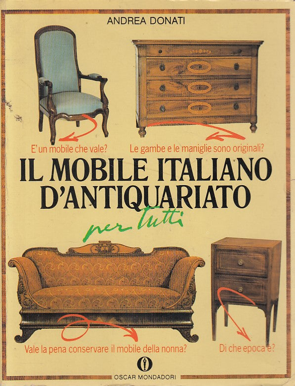LZ- IL MOBILE ITALIANO D'ANTIQUARIATO PER TUTTI-- MONDADORI--- 1993 - B - YFS476