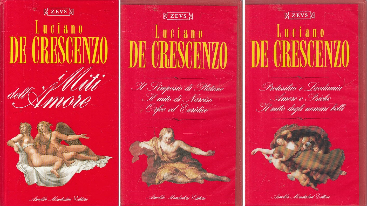 LN- I MITI DELL'AMORE + LIBRO 2 VHS- DE CRESCENZO- MONDADORI--- 1991- C - ZFS284