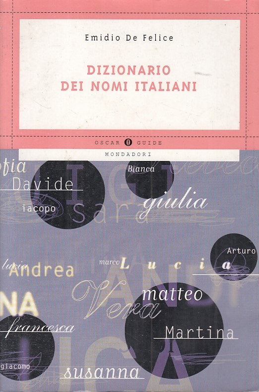 LZ DIZIONARIO DEI NOMI ITALIANI - DE FELICE - MONDADORI ---- 2000 - B - ZFS92