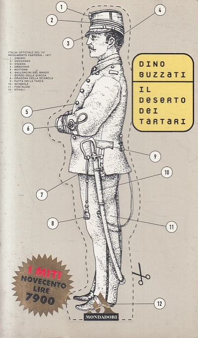 LN- IL DESERTO DEI TARTARI- BUZZATI- MONDADORI- MITI NOVECENTO-- 2000- B- YFS377