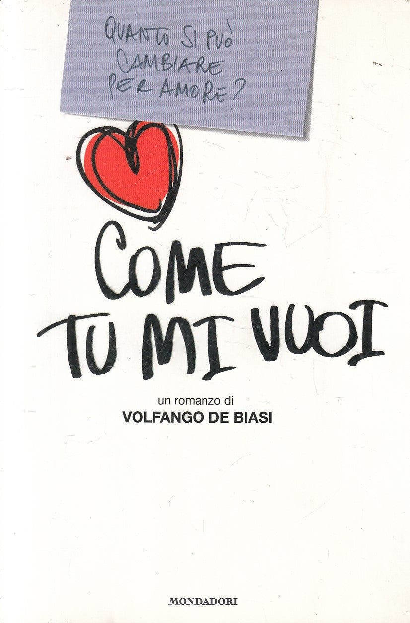 COME TU MI VUOI - VOLFANGO DE BIASI - MONDADORI - B - JXS310