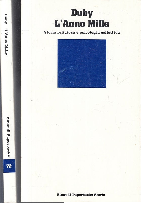 LS- L'ANNO MILLE STORIA RELIGIOSA - DUBY - EINAUDI- PAPERBACKS-- 1997- B- XFS119