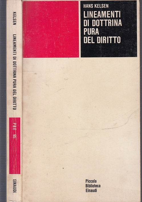 LS- LINEAMENTI DI DOTTRINA PURA DIRITTO - KELSEN - EINAUDI- PBE-- 1985- B- XFS34