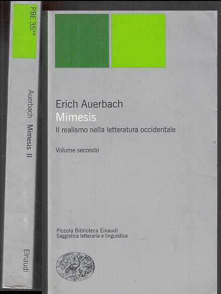 LN- MIMESIS REALISMO LETTERATURA OCCIDENTALE- AUERBACH- EINAUDI--- 2000- B-XFS33