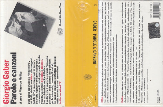 LN- GABER PARLOLE E CANZONI LIBRO E VIDEO- MOLLICA- EINAUDI--- 2003 - B - YFS475
