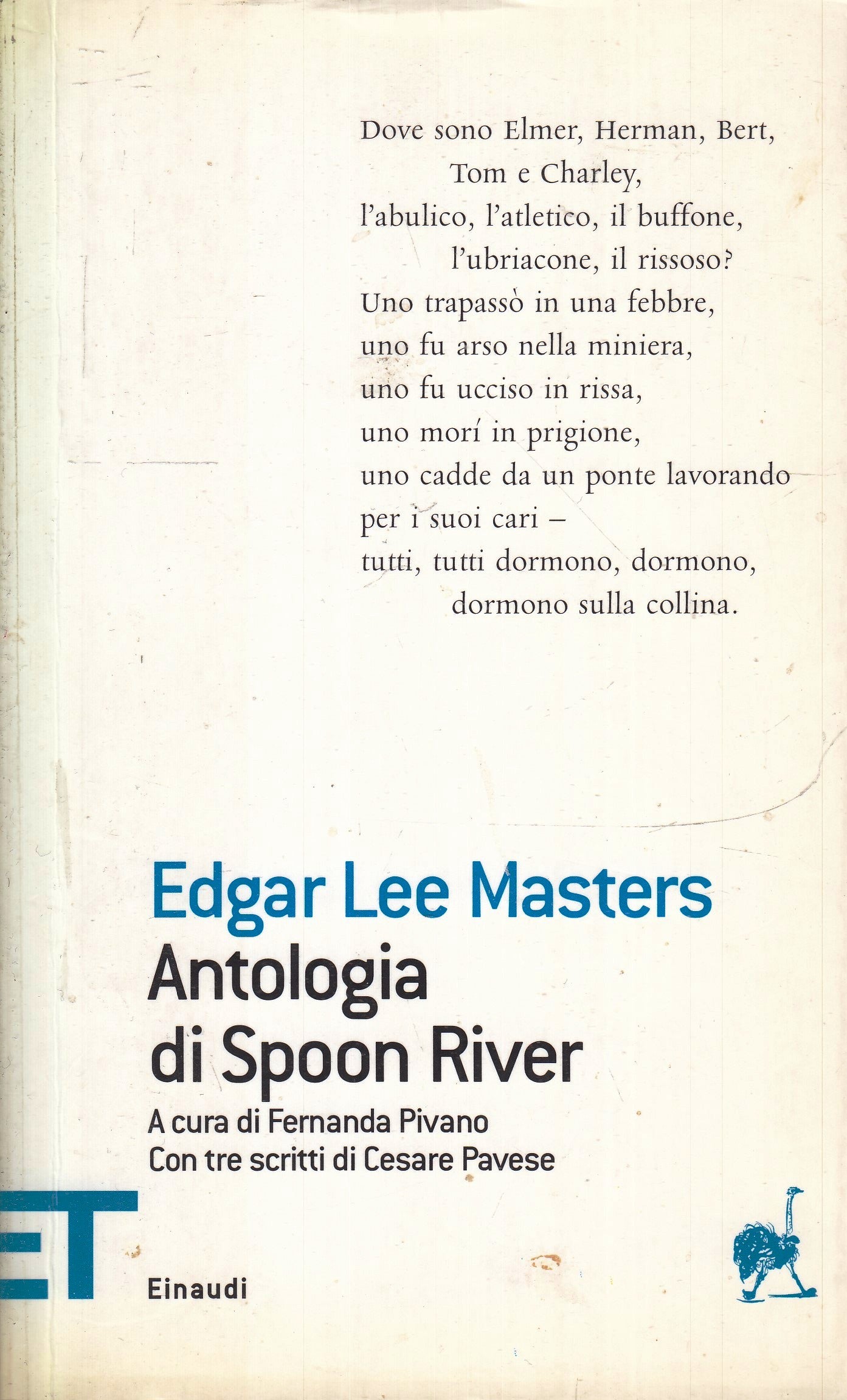 LN- ANTOLOGIA DI SPOON RIVER - EDGAR LEE MASTERS - EINAUDI - ET POESIA - B - XFS