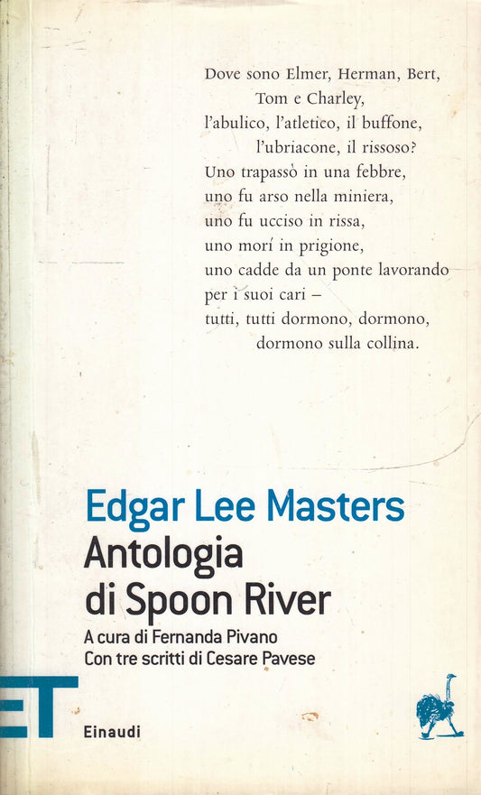 LN- ANTOLOGIA DI SPOON RIVER - EDGAR LEE MASTERS - EINAUDI - ET POESIA - B - XFS