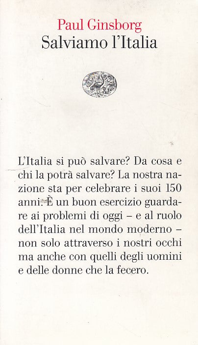 SALVIAMO L'ITALIA - PAUL GINSBOURG - EINAUDI - VELE - B - XFS