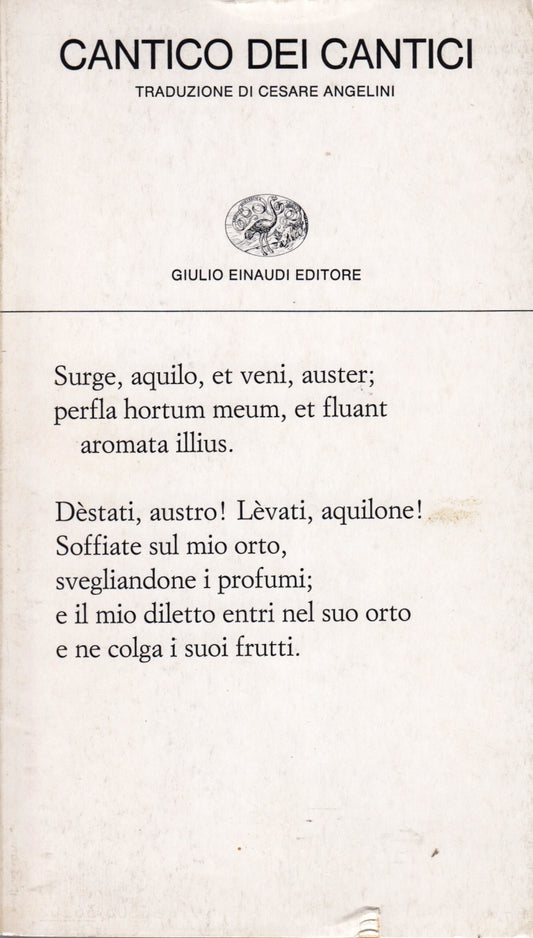 Cantico dei cantici - Cesare Angelini - Einaudi Collezione Poesia - XFS