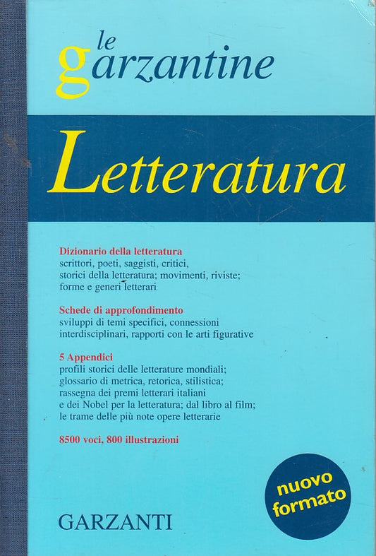 Dizionario della Letteratura Enciclopedia- Garzanti Le Garzantine- 1a ed.- ZFS59