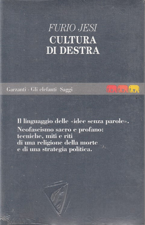 LS- CULTURA DI DESTRA - JESI - GARZANTI - ELEFANTI SAGGI -- 1993 - B - ZFS32