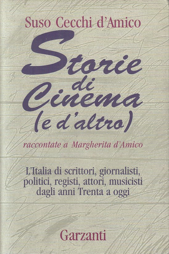 LN- STORIE DI CINEMA (E D'ALTRO) - D'AMICO - GARZANTI --- 1996 - B - YFS322