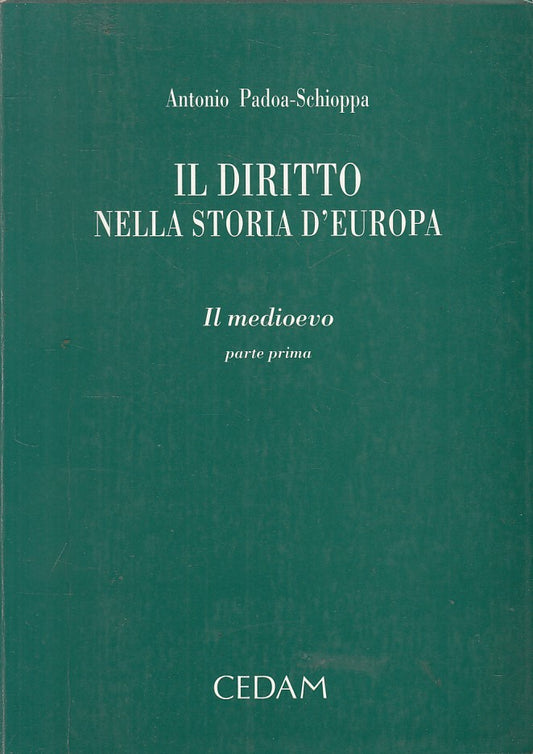 LZ- IL DIRITTO STORIA D'EUROPA MEDIOEVO PARTE 1 -- CEDAM --- 1995 - B - ZFS284