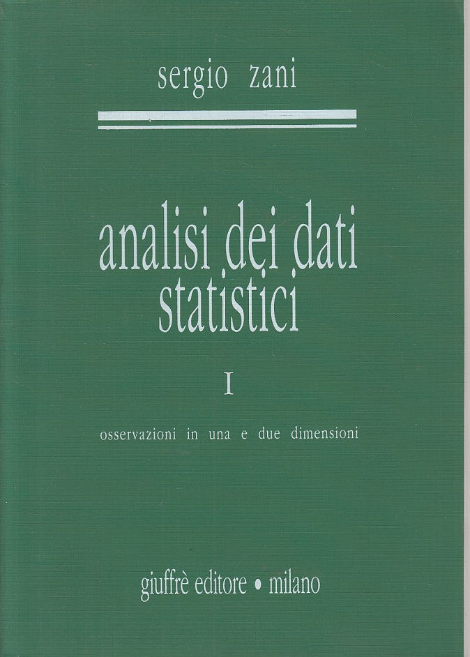 LS- ANALISI DEI DATI STATISTICI I - ZANI - GIUFFRE' --- 1994 - B - YFS39