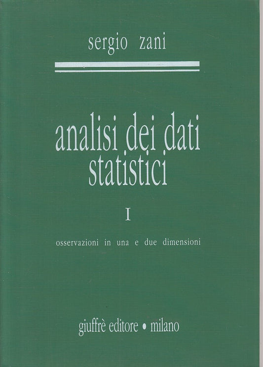 LS- ANALISI DEI DATI STATISTICI I - ZANI - GIUFFRE' --- 1994 - B - YFS39