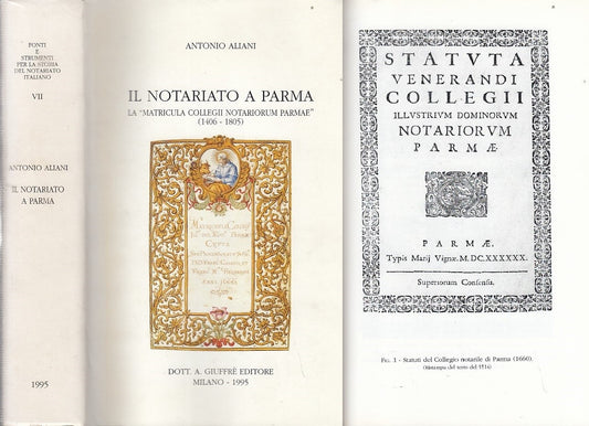 LZ- IL NOTARIATO A PARMA- ANTONIO ALIANI- GIUFFRE'--- 1995- CS- YDS39