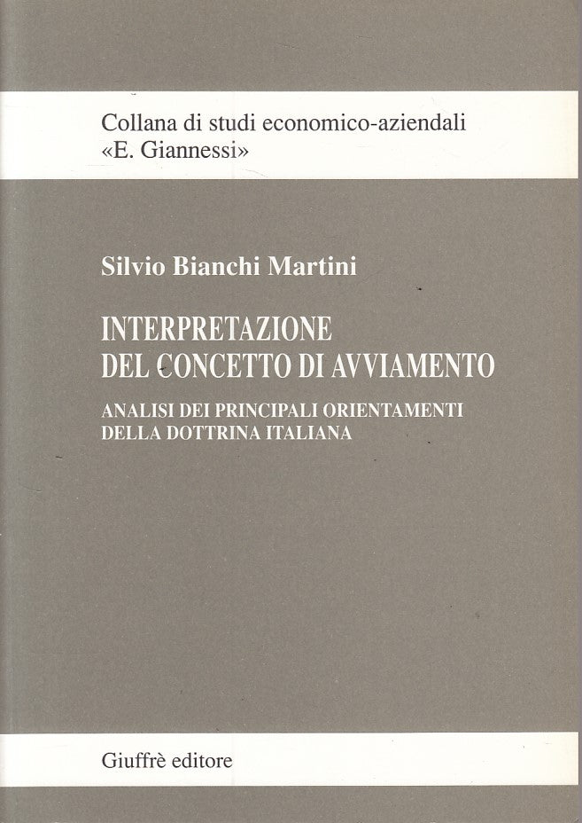 LZ- INTERPRETAZIONE CONCETTO AVVIAMENTO - MARTINI- GIUFFRE'--- 1996 - B - ZFS479