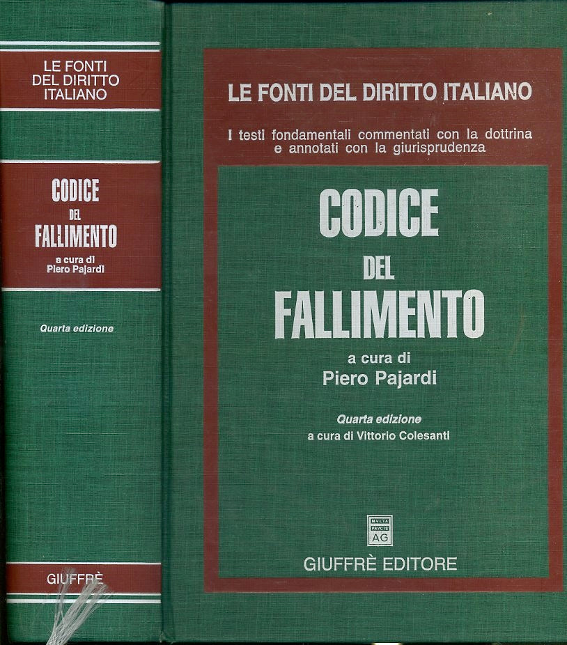 LZ- IL CODICE DEL FALLIMENTO - PIERO PAJARDI- GIUFFRE'-- 4a ED.- 2001- C- YFS681
