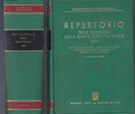 LZ- REPERTORIO DECISIONI CORTE COSTITUZIONALE 2000-- GIUFFRE'--- 2001- C- ZFS162