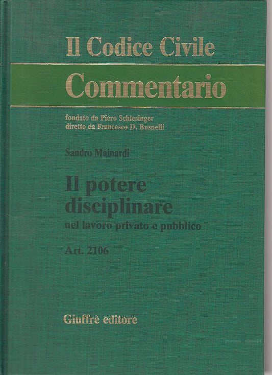 LZ- IL POTERE DISCIPLINARE -- GIUFFRE' - CODOCE CIVILE -- 2002 - C - YDS385